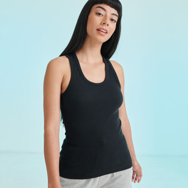 SF Ladies Stretch Rib Racer Back Vest Thumbnail