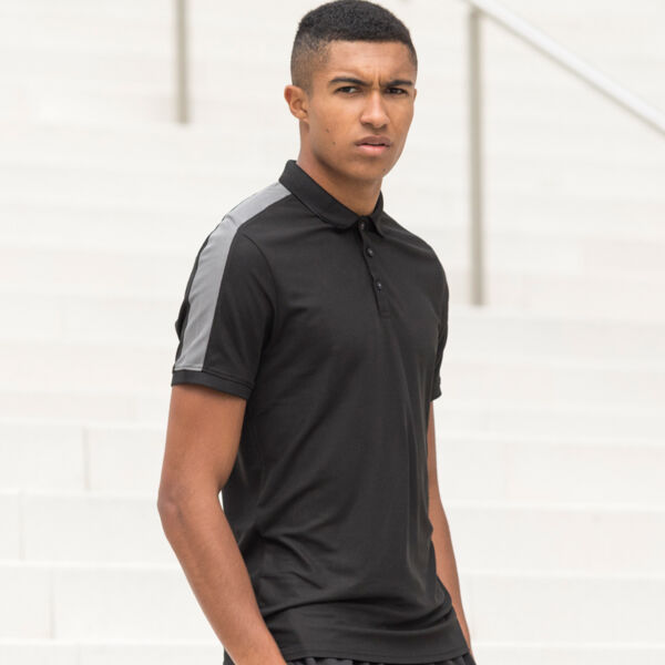 Finden and Hales Unisex Contrast Panel Piqué Polo Shirt Thumbnail